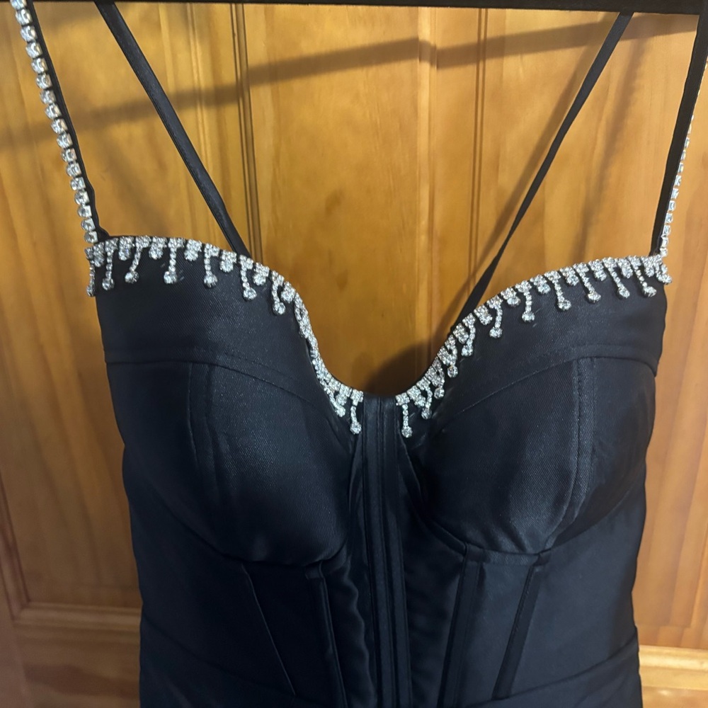 Lulu's Black Dress with Sparkling Accents